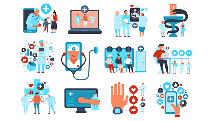 A graphical representation of the 4 levels of interoperability in healthcare.