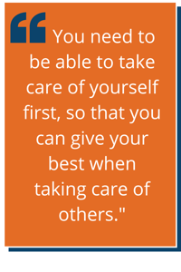Dr. Kapur Quote of "You need to be able to take care of yourself first."