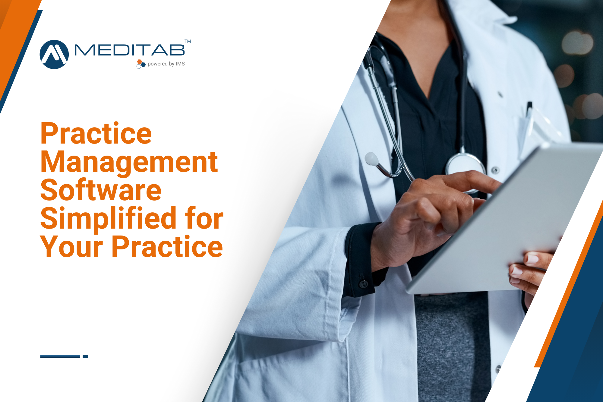 A doctor navigates their practice management software for a more efficient and streamlined office workflow.