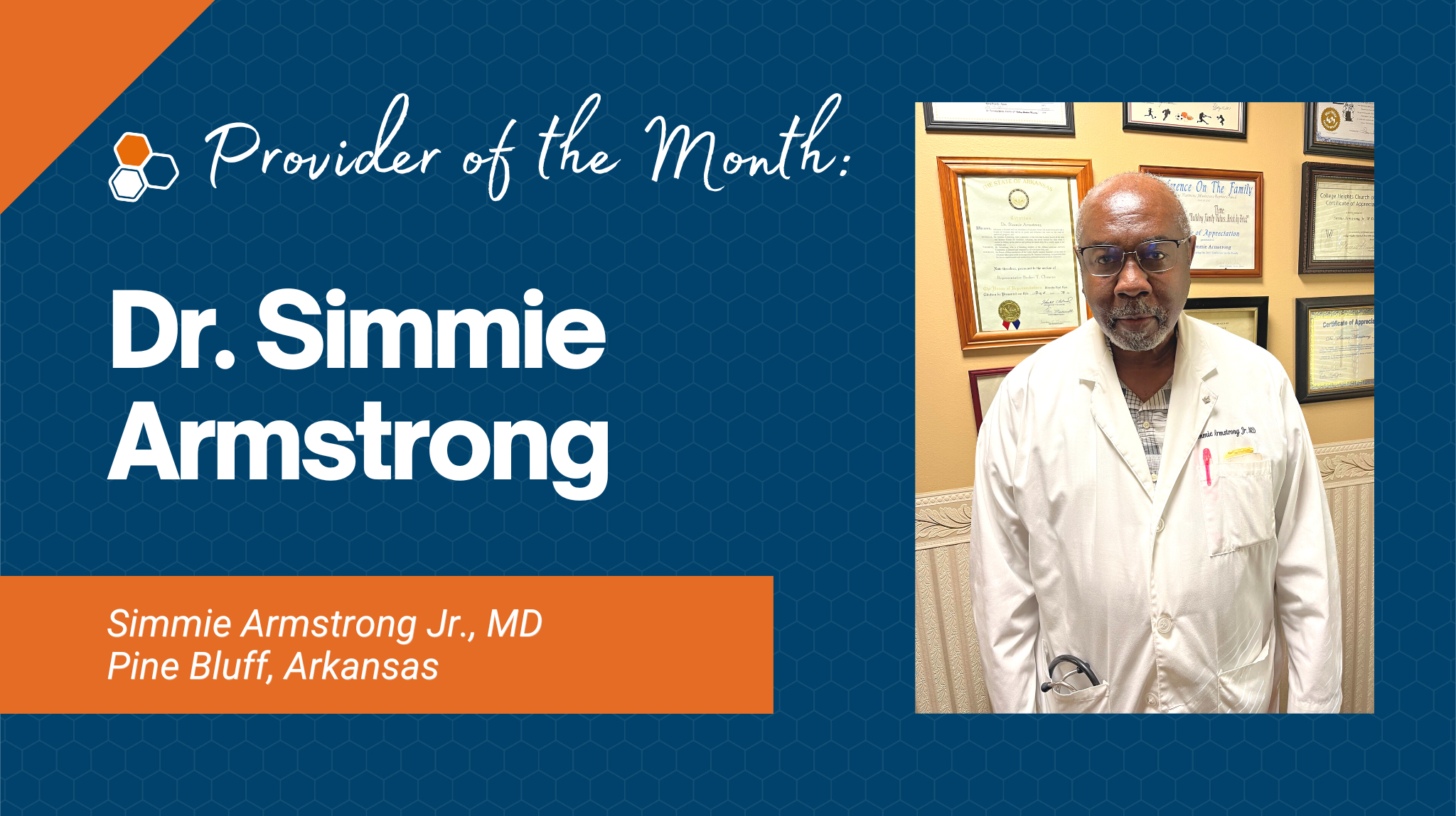 dr. simmie armstrong provider of the month