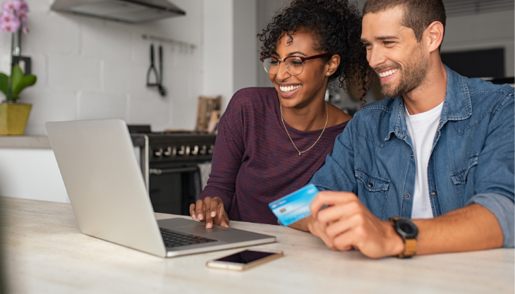 Two patients paying their medical bill online