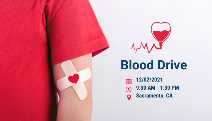 Blood drive in Sacramento, California on December 2