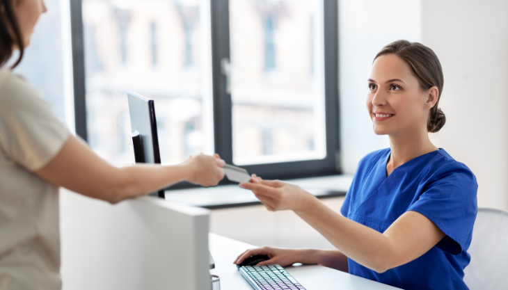 Healthcare provider getting paid from patient